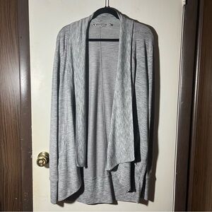 Athleta Womens Pranayama Nirvana Wrap Size Small Long Cardigan Grey Heather